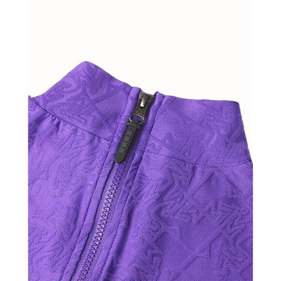 MTV Women's Bodysuit Long Sleeve Shapewear Leotard Violet XS NEW - Picture 3 of 7